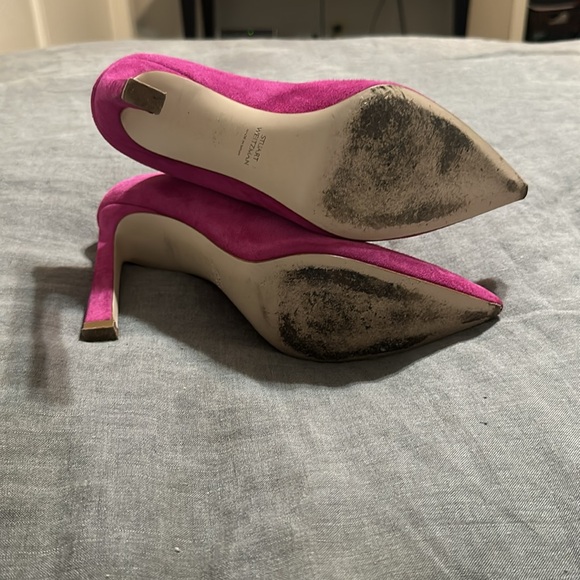 Stuart Weitzman Authentic Camila Pointed-Toe Slide Mule Raspberry Suede US 7.5 - Picture 4 of 6